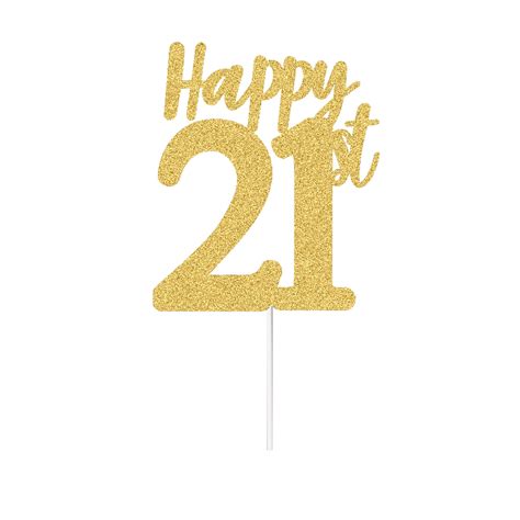 21 birthday cake topper|happy 21st cake topper.